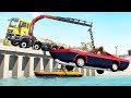 Truck Cranes Accidents #4 - Beamng drive