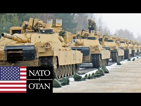 U.S. Army, NATO. A huge number of M1A2 Abrams tanks arrived in Eastern Europe.