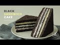 블랙 초코 샌드위치 케이크 만들기 : Black Chocolate Sandwich Cake Recipe : サンドイッチ ケーキ | Cooking tree