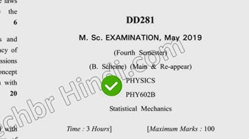 2019 Dcrust MSc Physics 4th Sem Statistical Mechanics Question Paper