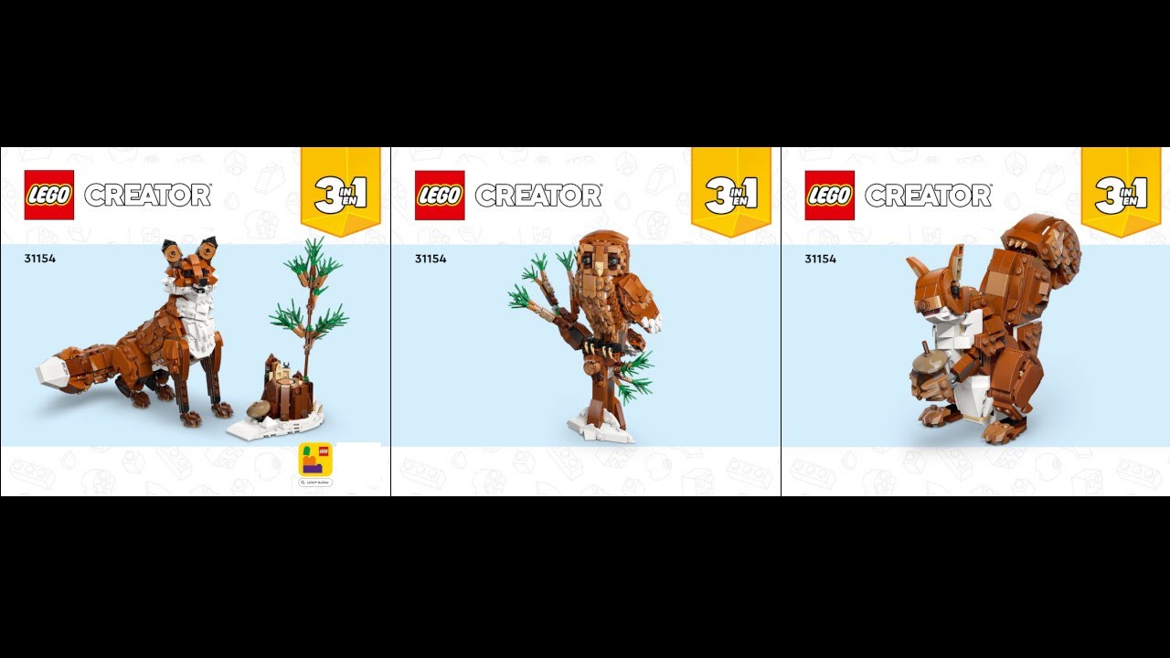 LEGO Instructions | Creator 3in1 | 31154 | Forest Animals: Red Fox