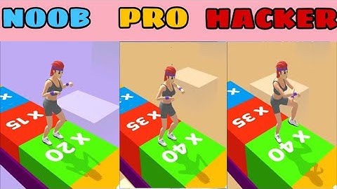 NOOB vs PRO vs HACKER in Skater Stacker : All Levels Gameplay, New iOS Android Games