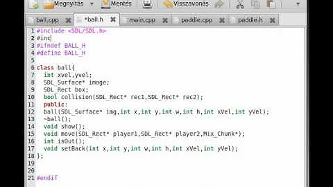 SDL tutorial 15 - simple pong game (part 5) - example program 6