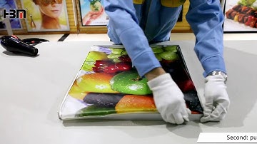 Install video 25mm ultra thin fabric light box