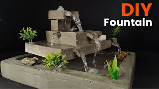 Awesome Cement Fountain For Your Garden