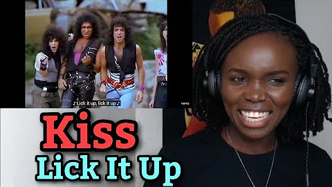 African Girl First Time Hearing Kiss - Lick It Up | REACTION