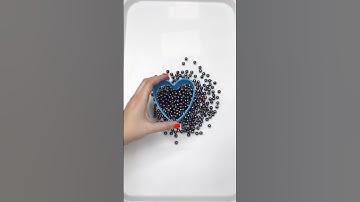 Black Heart ❤︎ Reverse video Beads #beads #dominomarble #asmr