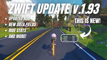 Zwift Update 1.93: NEW Stats Feature, HUD Data Fields, More!