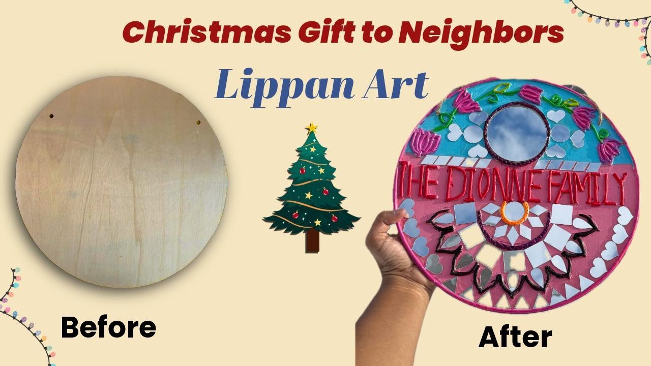 Handmade Lippan Art | Christmas gift to Neighbors🎄