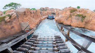 Disney Rapids Ride With GIANT Animatronic - Roaring Rapids POV Shanghai Disneyland