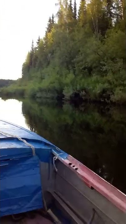 Мото весло. Первый подъём по малой речке. - YouTube