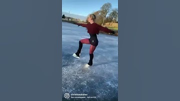 Ice skating on a frozen pond:) #iceskating#iceskater#skater#skating#frozen#yurionice#talented#ice