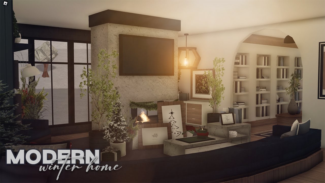 Modern Winter Family Home | Roblox | Bloxburg House build | Speedbuild ...