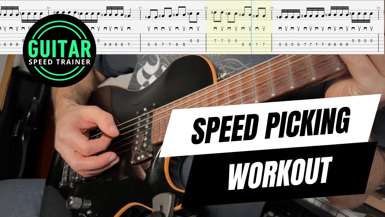 Tremolo Picking Challenge - Alternate Picking Speed Building (80-180 BPM Play-Along)