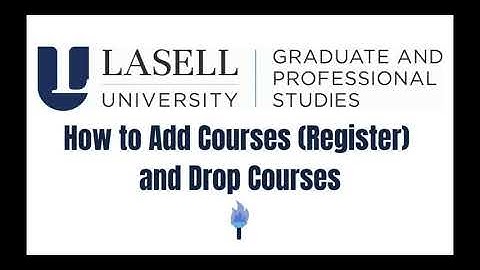 How to Register (Add a Course) and How to Drop a Course