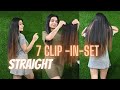 Get Stunning Hair Transformations with 7 Clip-In Extensions!   #StraightHair #HairTransformation