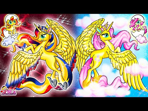 MY LITTLE PONY Contest: Sunset Shimmer VS Fluttershy Angel And Demon Adorable Twins 