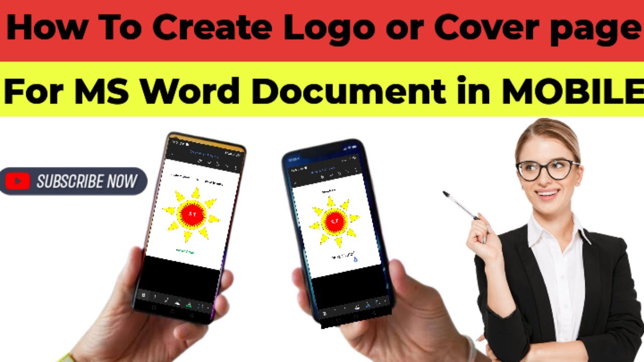 how-to-make-cover-page-or-logo-in-mobile-for-ms-word-documents-youtube