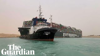 Suez canal blocked: attempts continue to free stuck megaship Ever Given