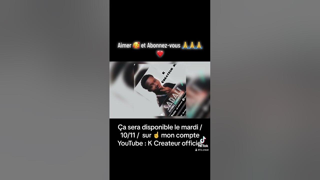 Abonnezvous sur ☝️ mon compte ça me fera plaisir beaucoup 🥰 K Createur officiel YouTube