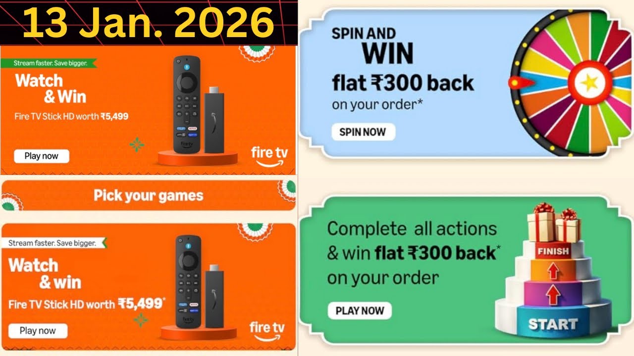 Amazon Fire TV Stick HD Quiz Answer Today | Amazon Quiz Answer Today | Amazon fun zone quiz answer