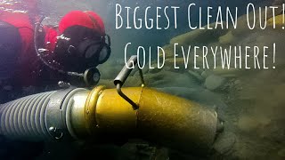 Underwater Gold Dredging in AK With Biggest Clean Out