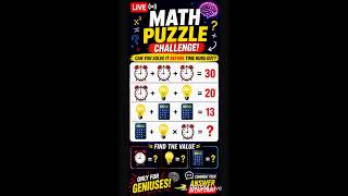 LIVE Math Puzzles & Brain Teasers 🧠 | Can You Solve These | Math Challenge