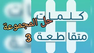 كلمات متقاطعة حل المجموعة 3