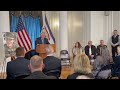 Governor Morrisey honored Spc. Sarah Beckstrom with West Virginia Distinguished Service Medal
