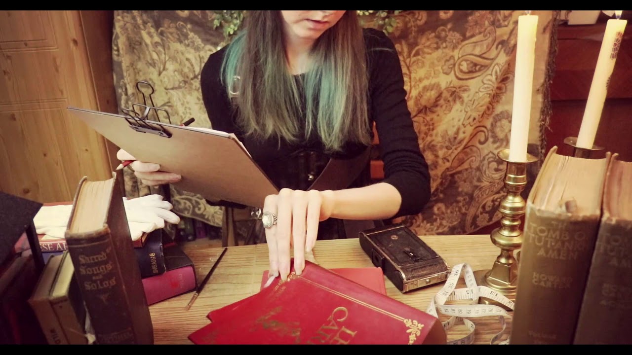 Cataloging Books (ASMR, Inaudible Whispering, Page Turning)