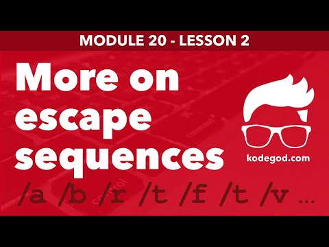 Module 20 - Lesson 2 ► More escape sequences [Learn Programming]
