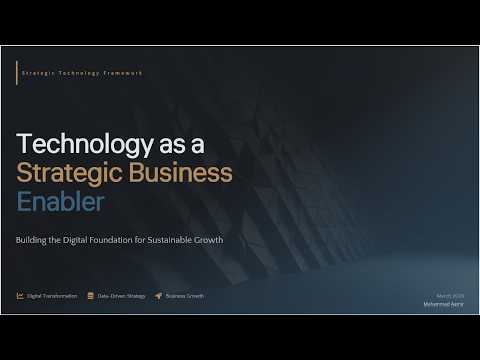 Technology as a Strategic Business Enabler | Digital Transformation Framework for Growth