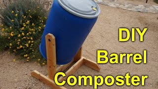 DIY composter tumbler  55 gallon barrel project