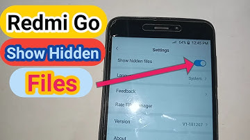 Redmi Go show hidden files and Folder