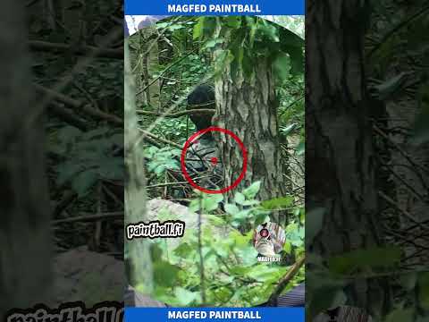 Saved By Stick - Slow Motion Paintball - Magfed Paintball #shorts  #magfedpaintball #paintball