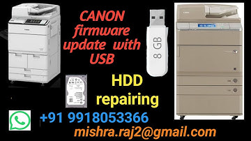 CANON IR-ADV  FIRMWARE INSTALL / UPDATE THROUGH USB