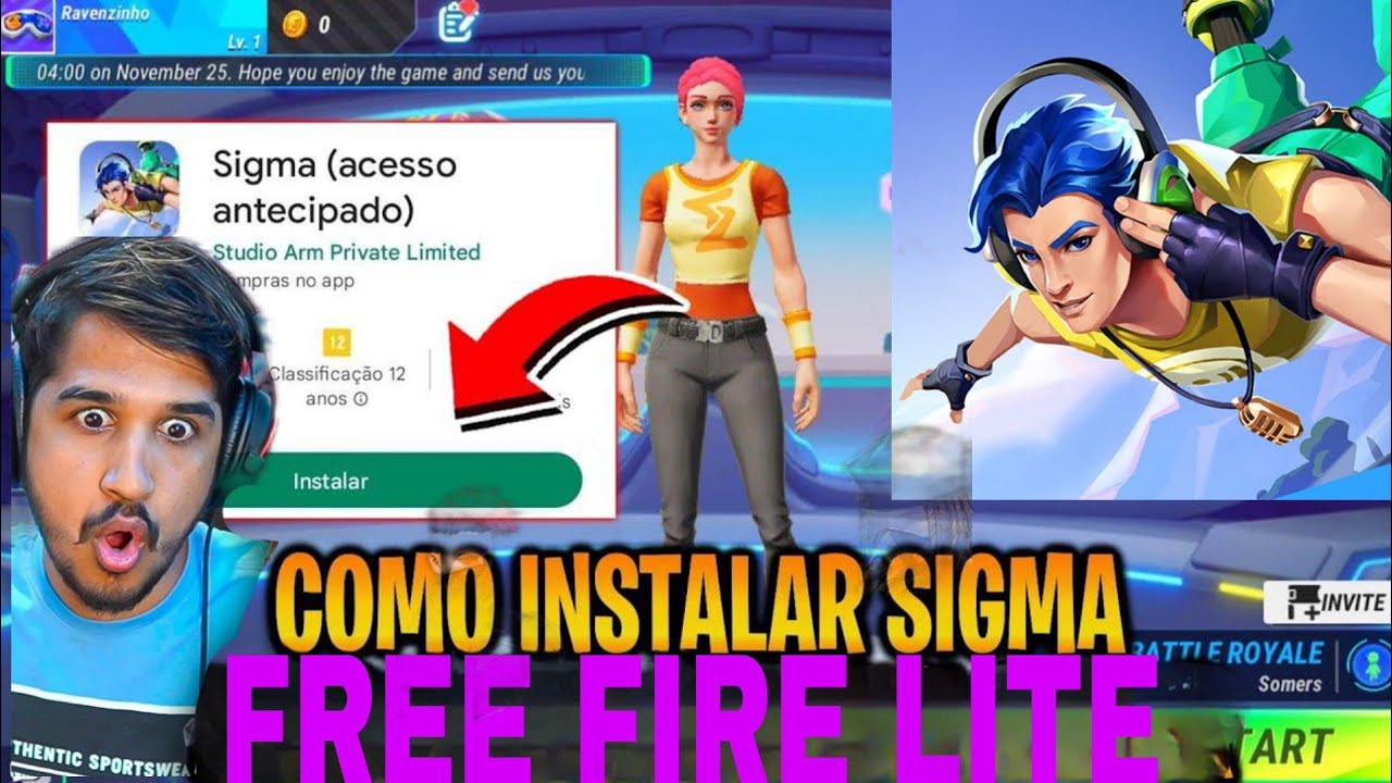 COMO INSTALAR SIGMA FREE FIRE LITE SIGMA (acesso antecipado) viral