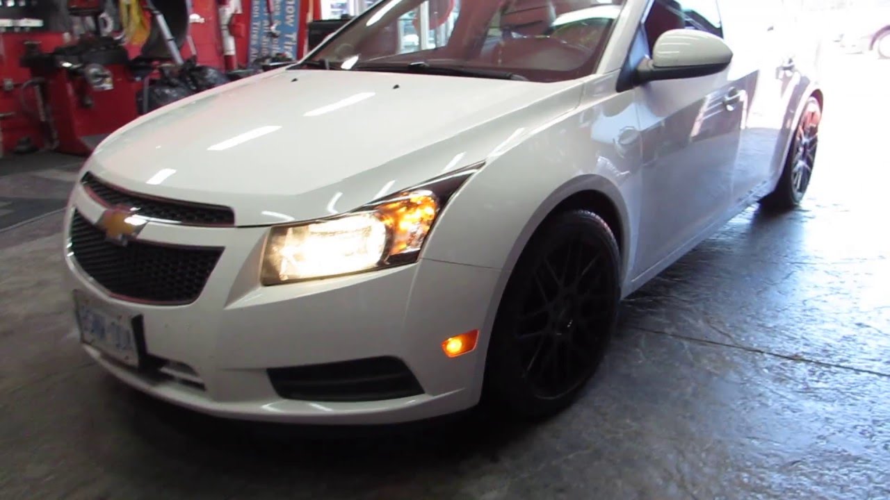 2016 CHEVROLET CRUZE LT RIDING ON CUSTOM 18 INCH GLOSS BLACK RIMS