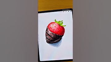 Chocolate Covered Strawberry 🍓🍫 #procreate #shorts #watercolor #art