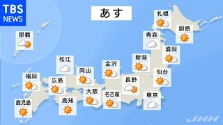 【1月9日 夕方 気象情報】明日の天気