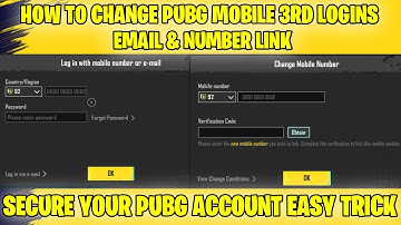 How To Change 3rd Link Number In Pubg Mobile | How To Secure 3rd Logins | Pubg 2.2  New Update