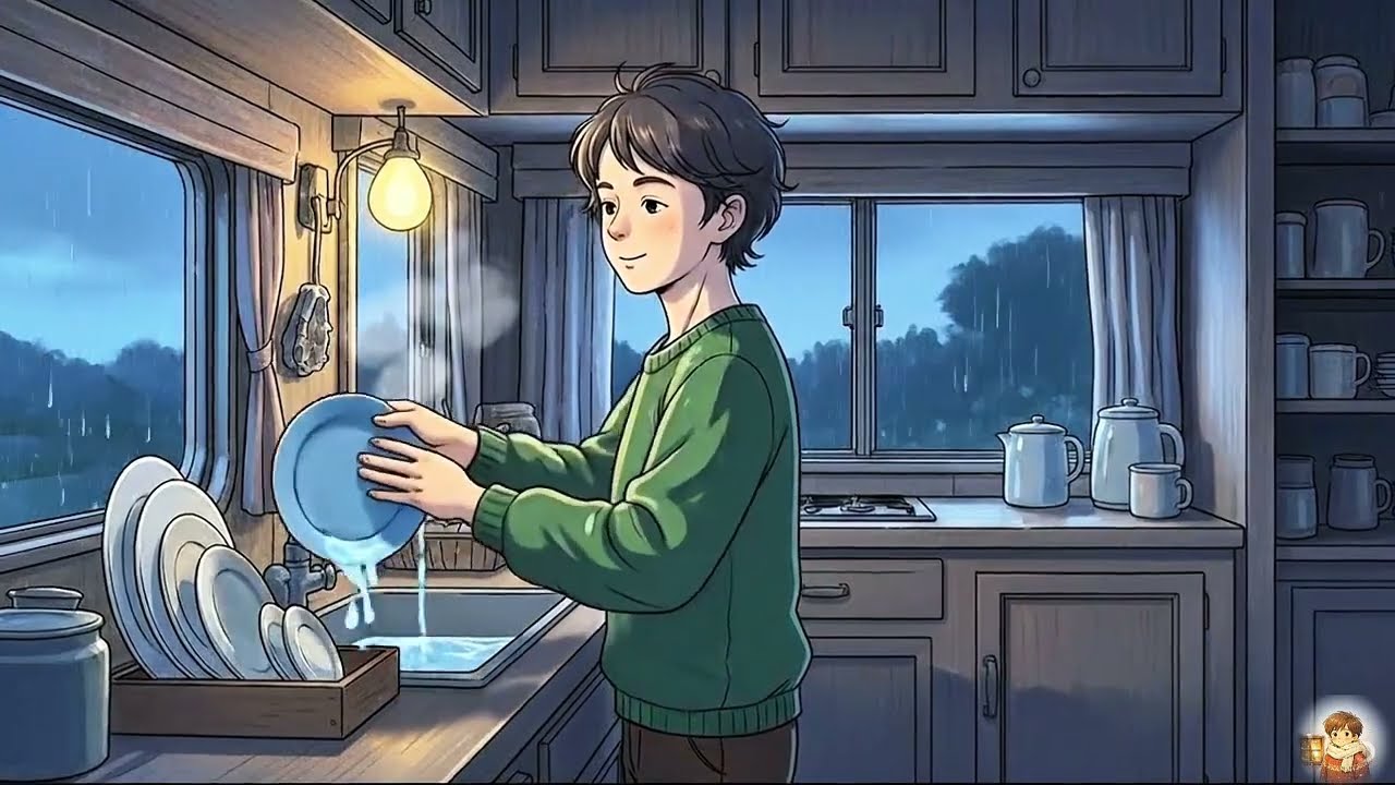 A Calm Rainy Day by the Countryside | Life Inside a Cozy Mobile Home