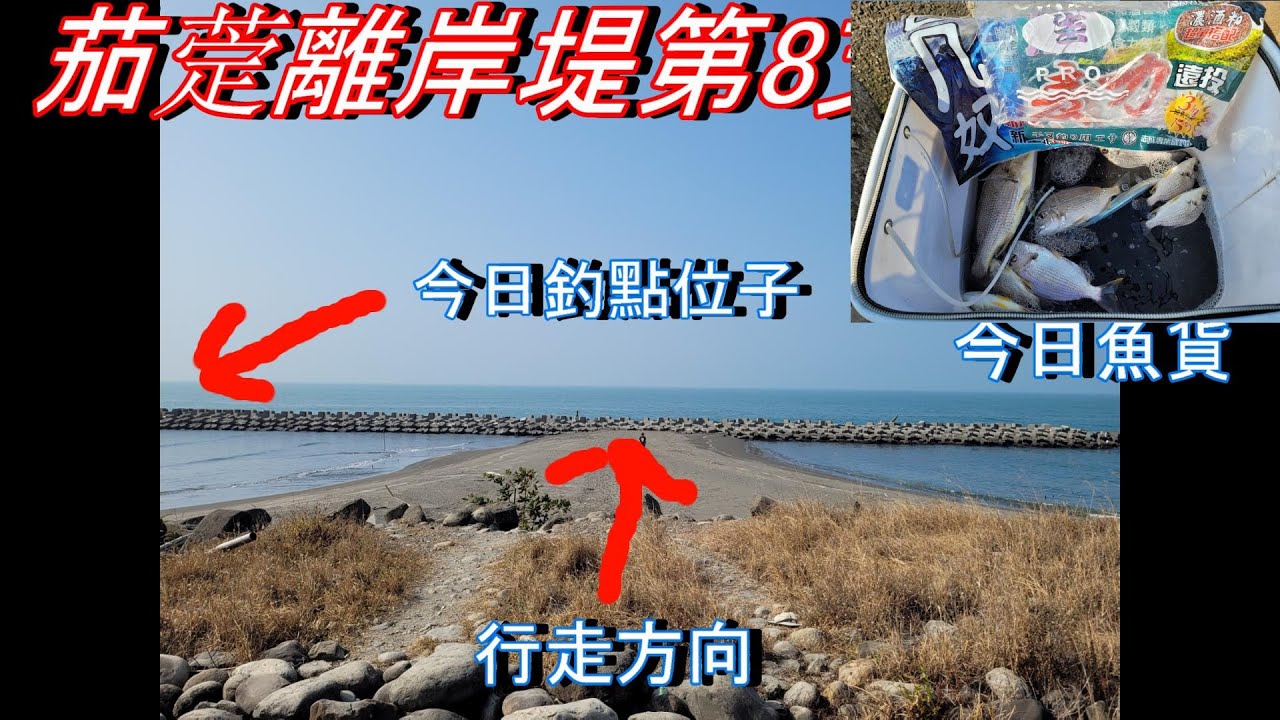 12月13號 茄萣離岸堤第8支全紀錄上集 浪大咬況也很咬 選擇對的攻略就是中魚的秘訣