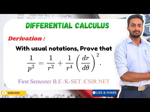 With usual notations, Prove that 1/p^2=1/r^2+1/r^4(dr/d𝜃) ^2.
