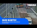 Dois caminhões usam área de escape da Curva da Santa (BR-376) ao mesmo tempo