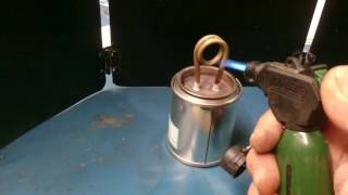 自作コイルバーナーガソリンストーブノズル調整後 つっぺストーブ Youtube