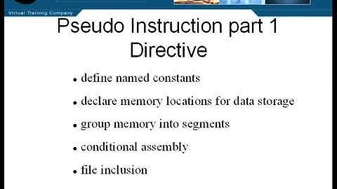 05 04  Pseudo Instructions pt  1 SL03T2rXkz0