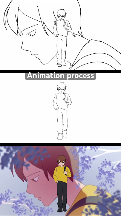 Animation process for Dear Maria Japanese version✨#animation #anime #framebyframe #indieanimation