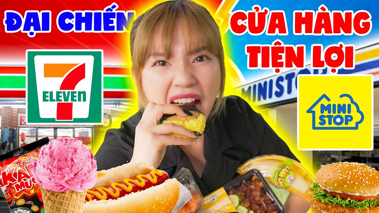 ĂN SẬP 7-ELEVEN VS MINISTOP | MÓN NÀO ĐỈNH NHẤT? KEM, BURGER, LẨU,... | SUNNY TRƯƠNG