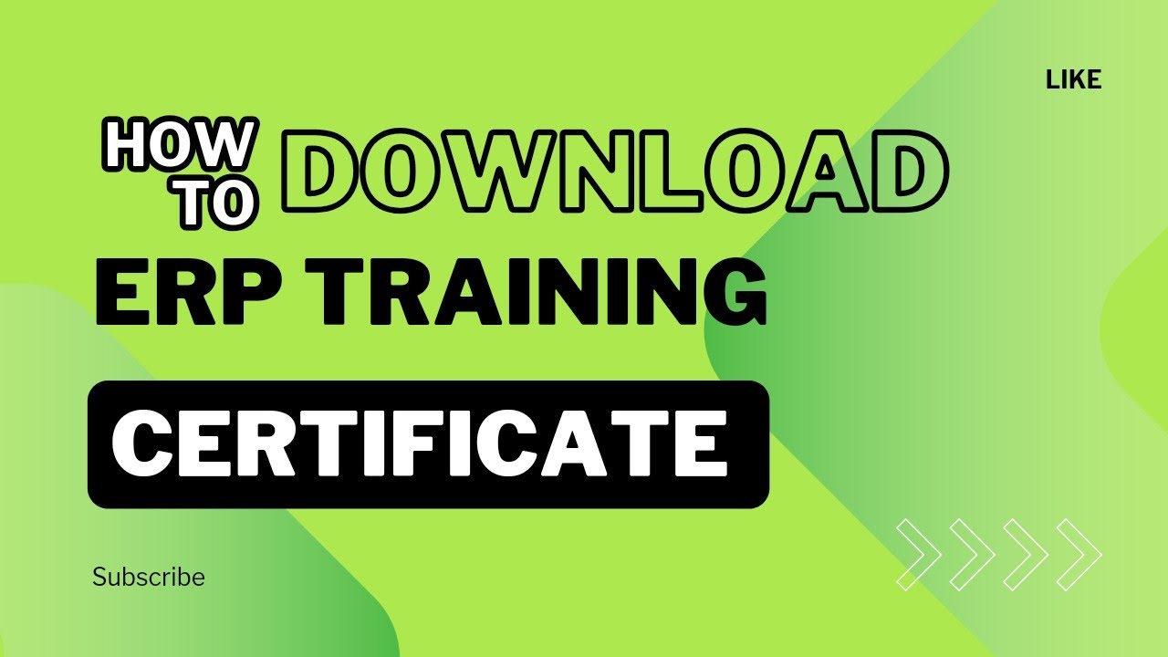 ERP Training CPWD Certificate